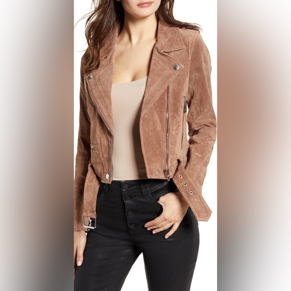 BLANKNYC/Free People Genuine Leather Moto/Biker Jacket Brown Size XS - Picture 3 of 16